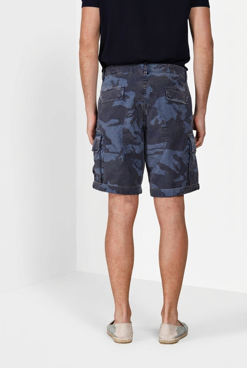 Chile M74 Bermuda Cargo Herren aus Canvas Camouflage-Druck relaxed fit