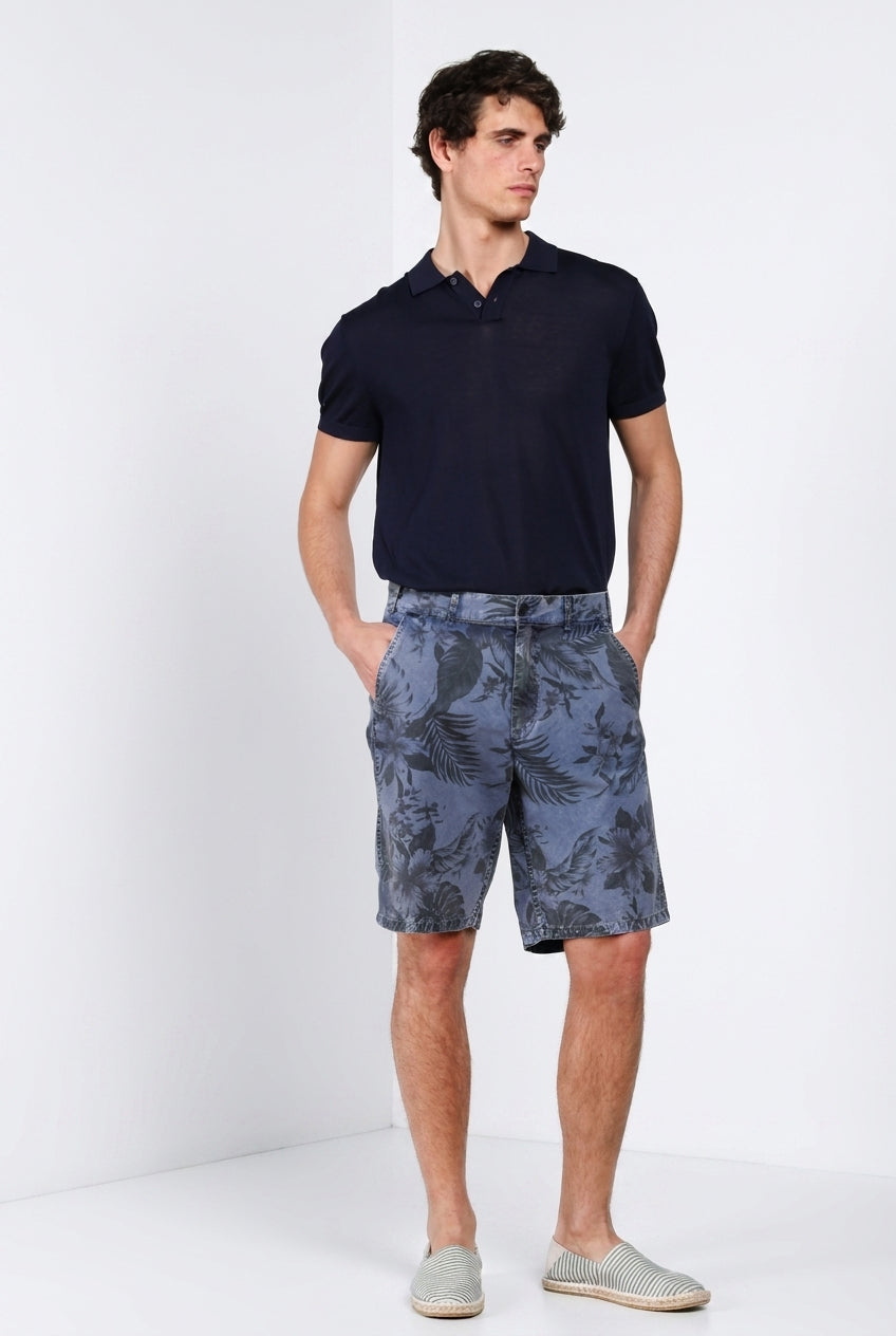 Denver M74 bermuda cargo homme en toile imprimé hawaïen relaxed fit
