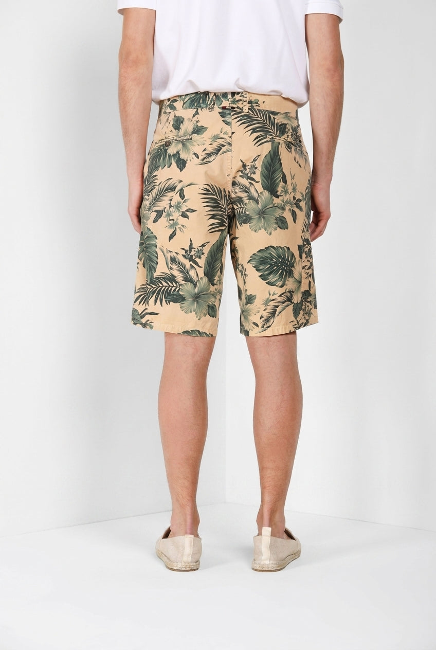 Denver M74 bermuda cargo homme en toile imprimé hawaïen relaxed fit