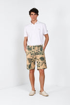 Denver M74 bermuda cargo homme en toile imprimé hawaïen relaxed fit