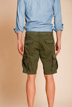 Cargo M74 men's cargo bermuda in gabardine stretch relaxed fit