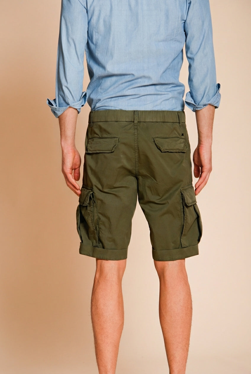 Cargo M74 men's cargo bermuda in gabardine stretch relaxed fit