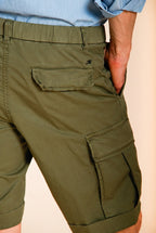 Cargo M74 men's cargo bermuda in gabardine stretch relaxed fit