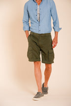 Cargo M74 men's cargo bermuda in gabardine stretch relaxed fit