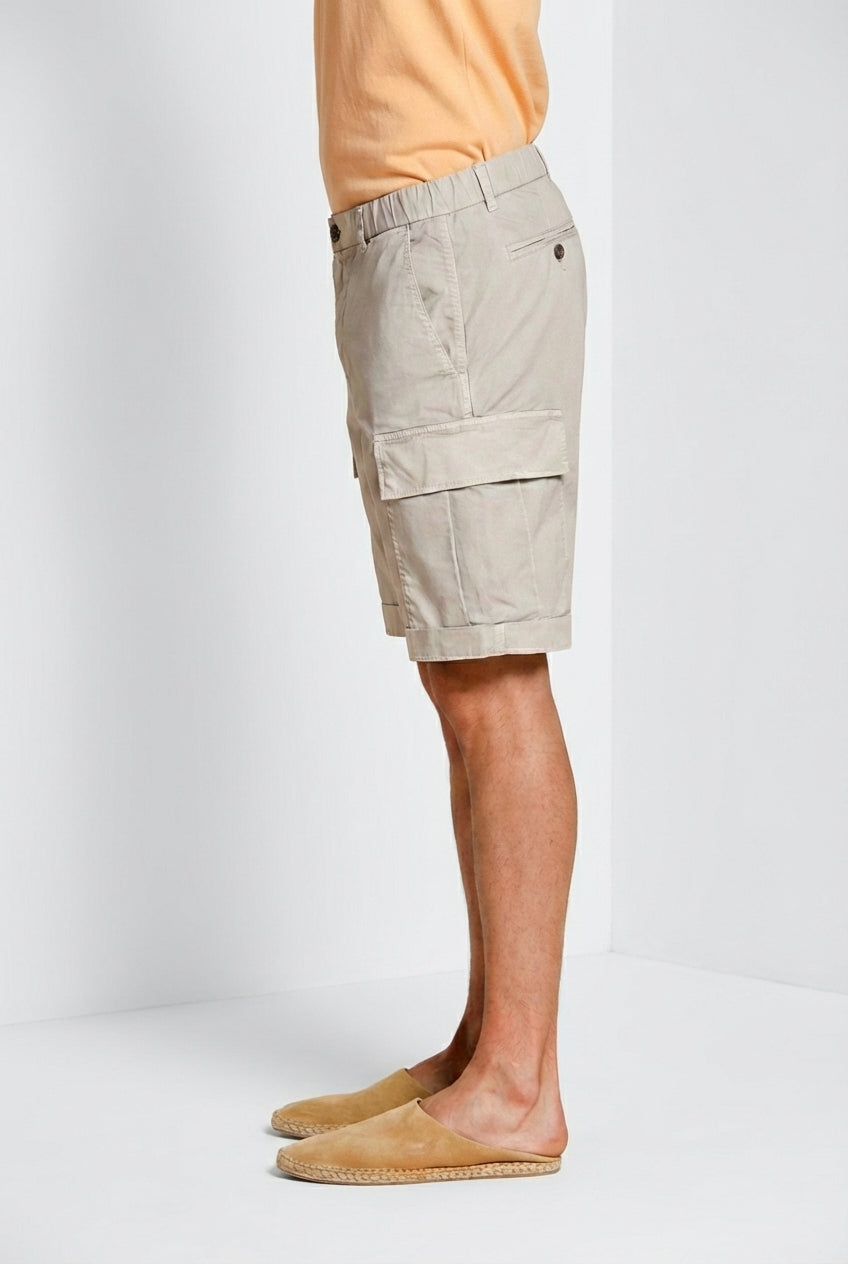 Cargo M74 bermuda cargo hombre en gabardina stretch relaxed fit