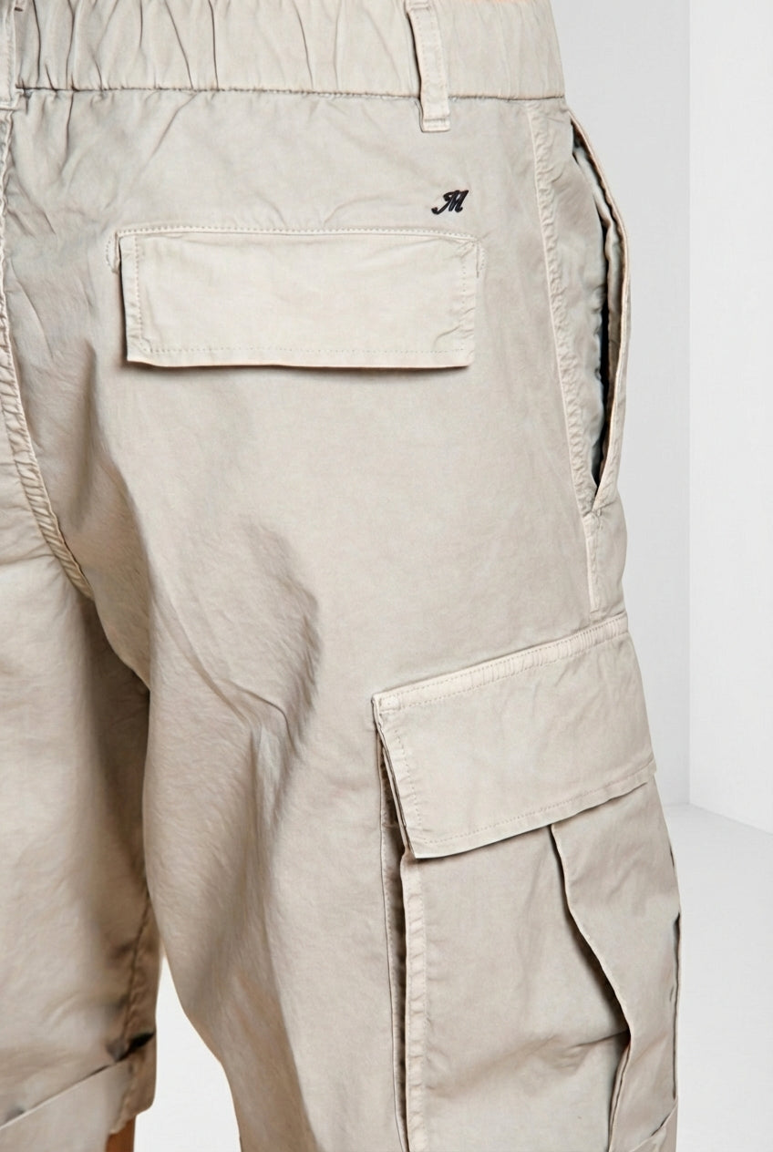 Cargo M74 bermuda cargo hombre en gabardina stretch relaxed fit