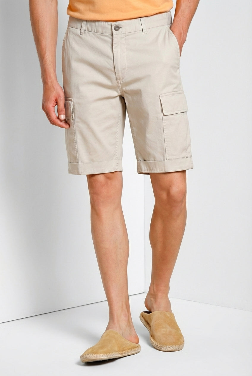 Cargo M74 bermuda cargo hombre en gabardina stretch relaxed fit