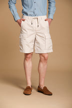 Cargo M74 men's cargo bermuda in oxford cotton canvas relaxed fit