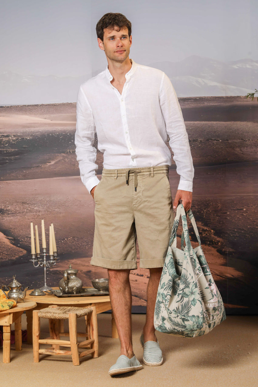 Mason’s Bag FDM borsa in cotone con stampa Hawaii floreale color tiffany