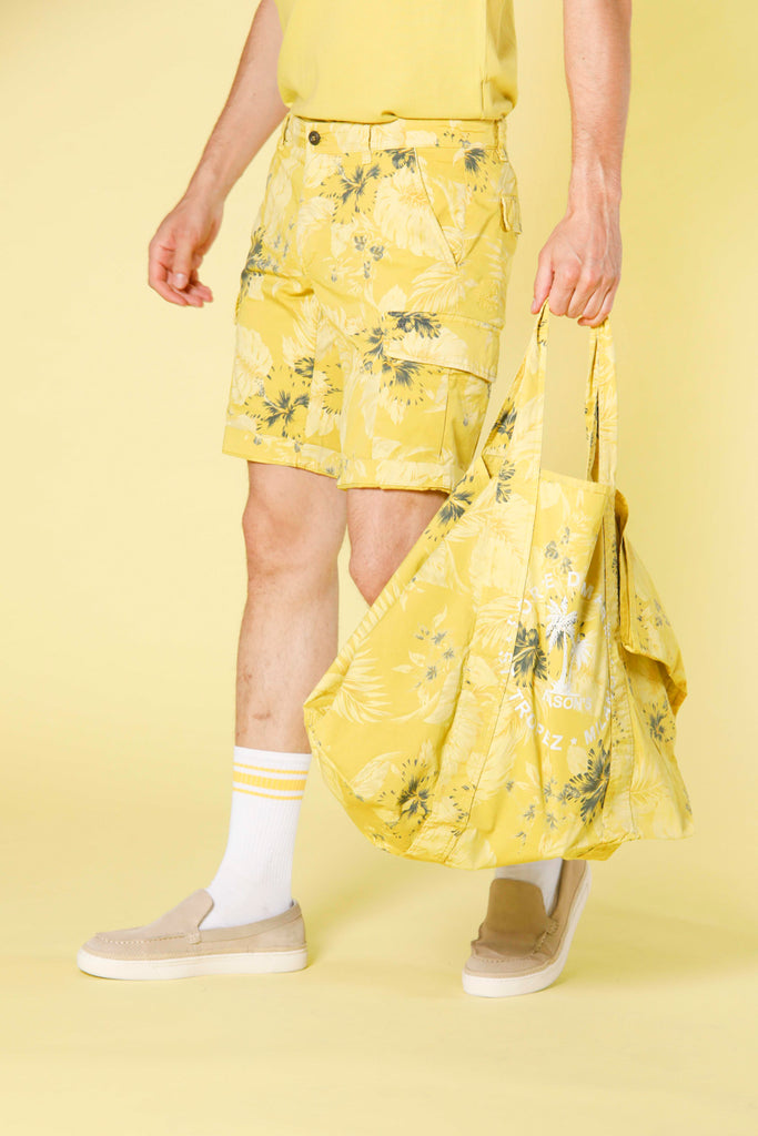 immagine 2 di borsa unisex in cotone con stampa hawaii modello mason's bag colore giallo di Mason's 