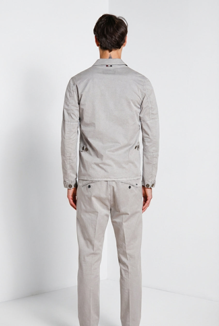 Flyshirt delamere veste surchemise homme en gabardine stretch