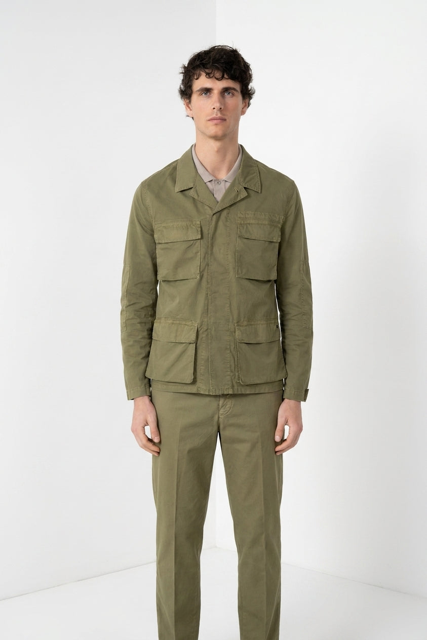 Flyshirt delamere veste surchemise homme en gabardine stretch