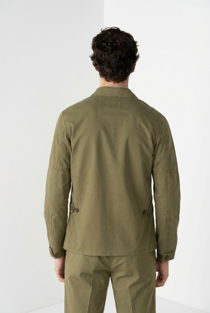 Flyshirt delamere veste surchemise homme en gabardine stretch