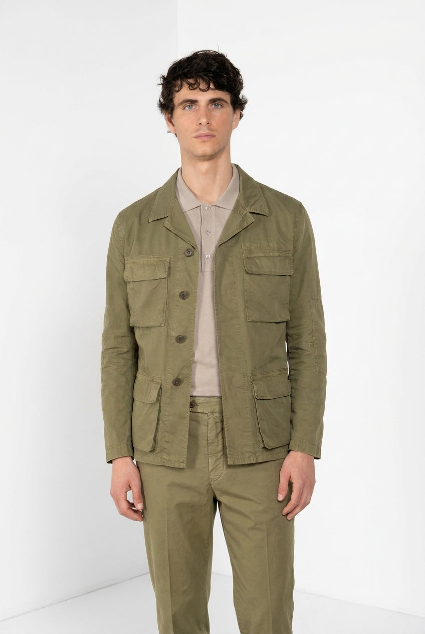 Flyshirt delamere veste surchemise homme en gabardine stretch