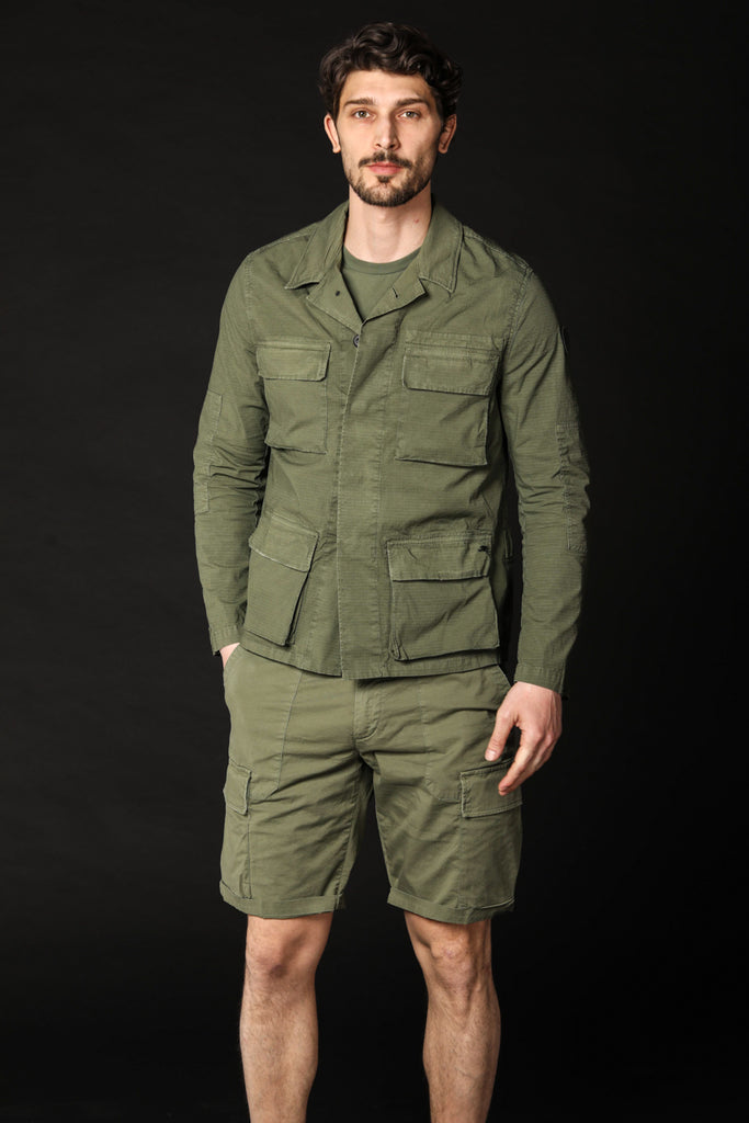 immagine 2 di giacca camicia uomo color verde fit regular di Mason's