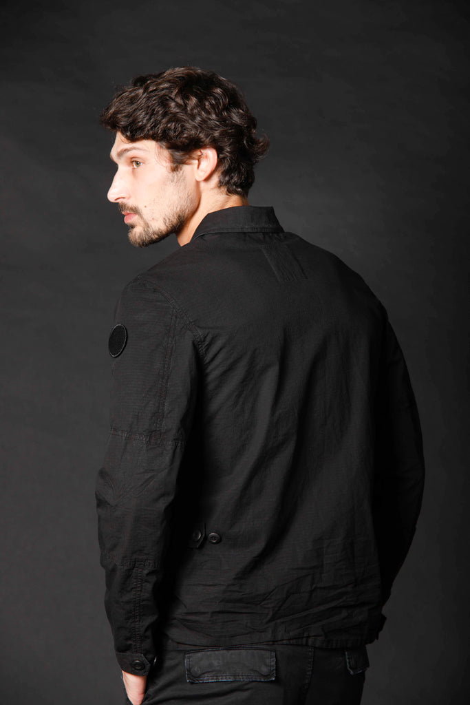 Immagine 4 di giacca camicia da uomo modello Flyshirt in rip stop edizione limitata colore nero di Mason's