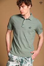 Leopardi polo homme en piqué avec détails sartoriaux ①