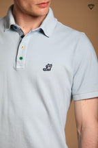 Leopardi polo homme en piqué avec détails sartoriaux ①
