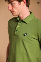 Leopardi polo homme en piqué avec détails sartoriaux ①