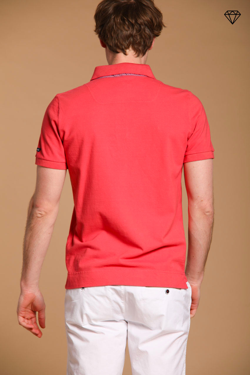 Leopardi polo homme en piqué avec détails sartoriaux ①