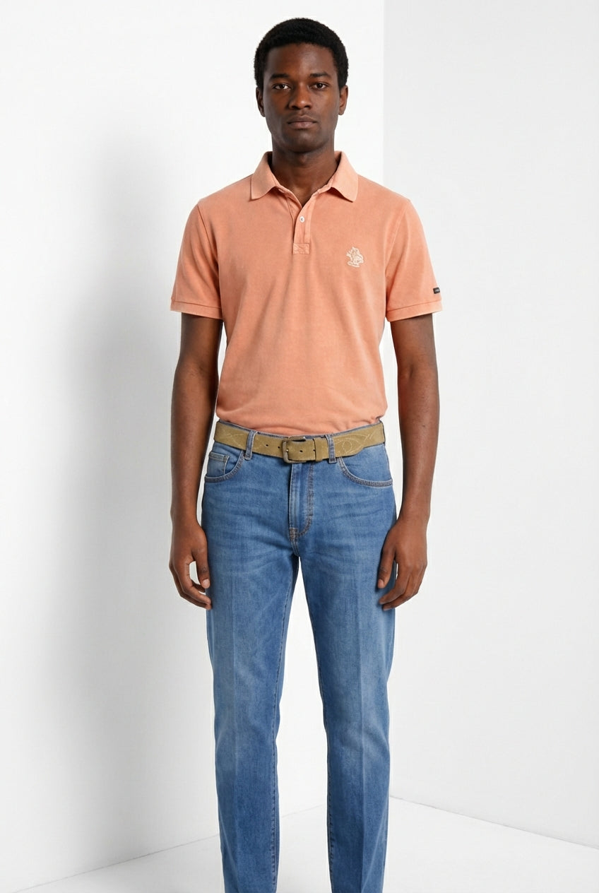 Leopardi delamere polo uomo in piquet