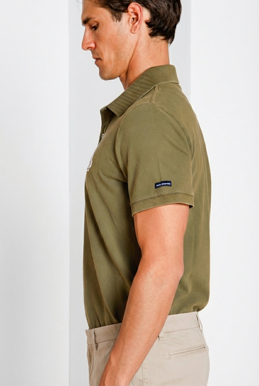 Leopardi delamere polo uomo in piquet