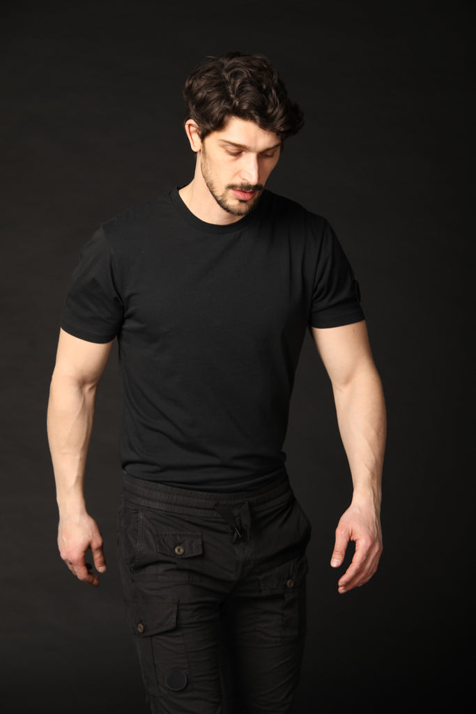 immagine 2 di t-shirt uomo modello Tom MM di colore nero fit regular di Mason's