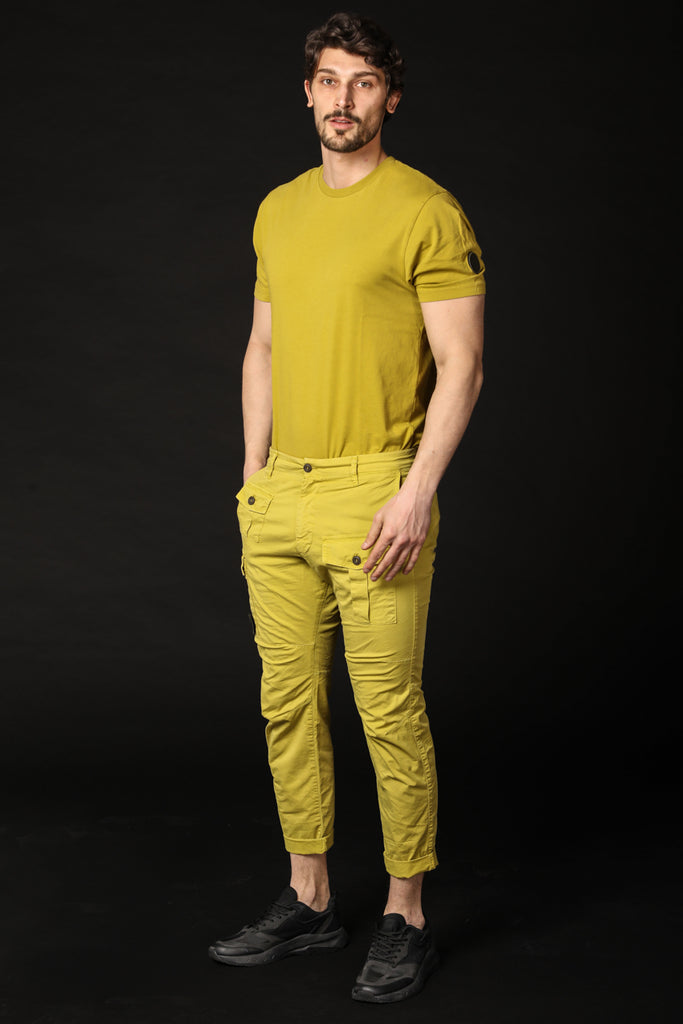 immagine 2 di t-shirt uomo modello Tom MM in verde lime regular fit di Mason's