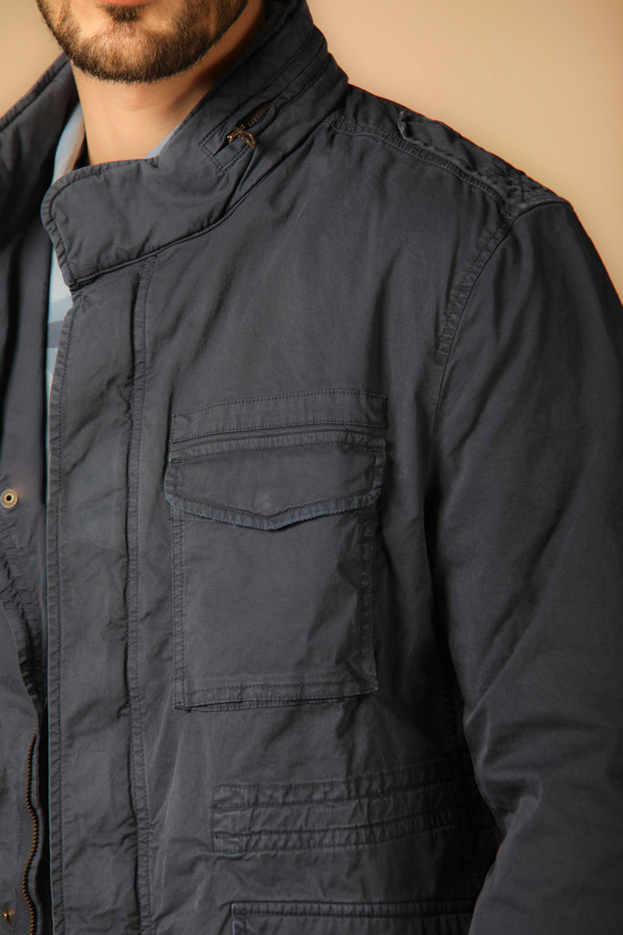 immagine 3 di field jacket uomo modello M74 blu navy fit regular di Mason's