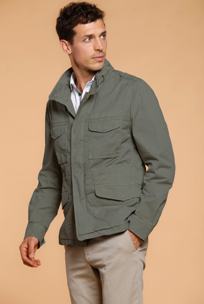 M74 Jacket field jacket uomo in twill di cotone stretch regular