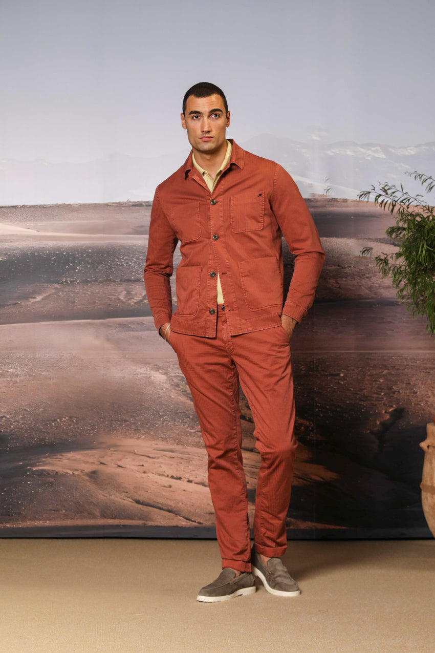 James overshirt en algodón chevron 