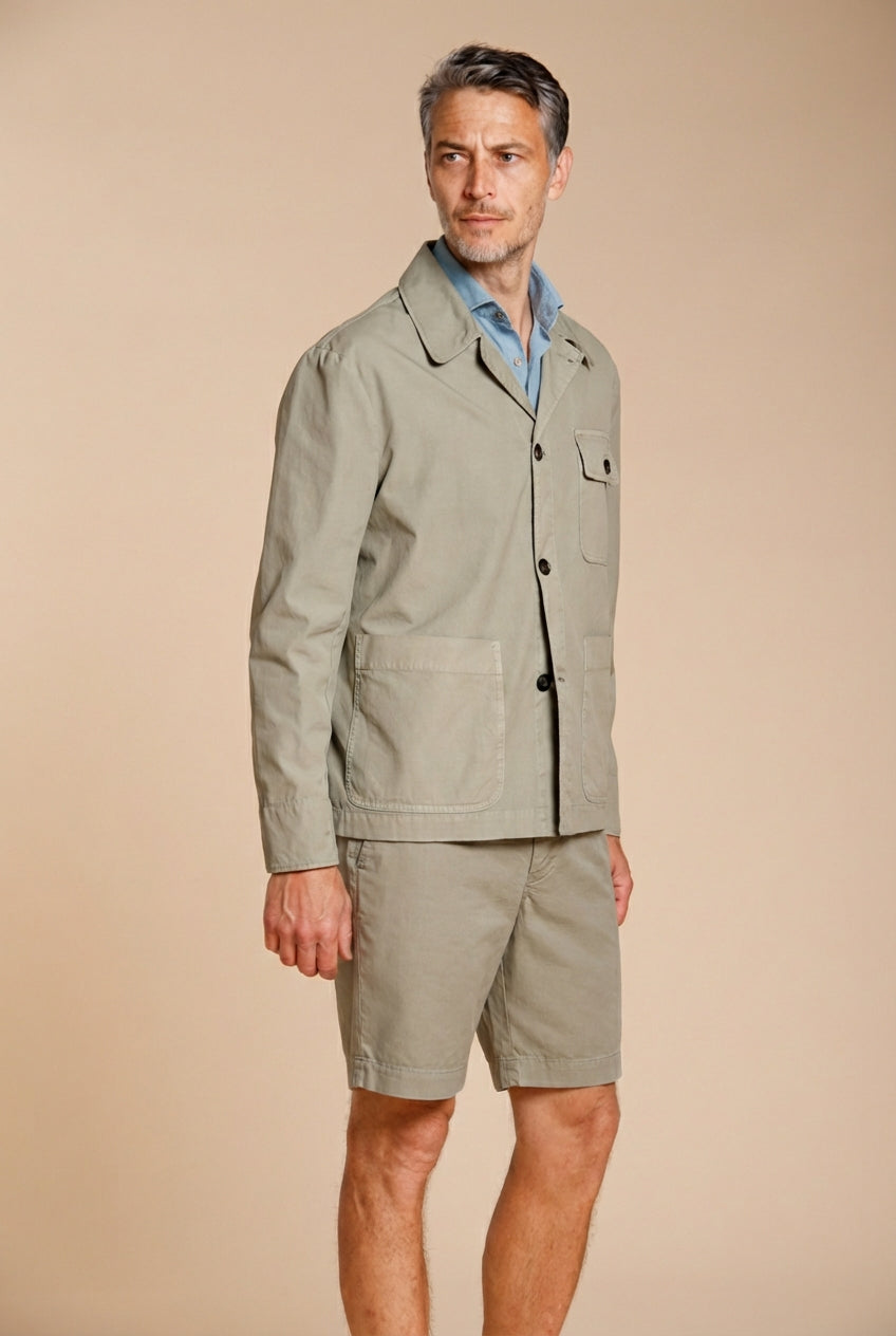 Work men's overshirt jacket in canvas oxford ①