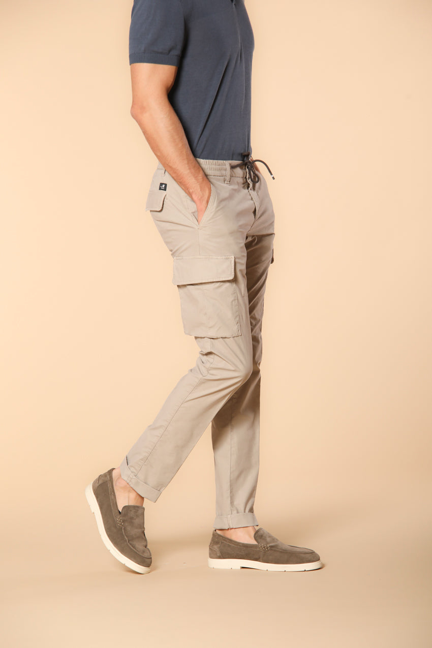 Immagine 4 di Chile Jogger pantalone cargo uomo in tela paracadute extra slim fit colore beige chiaro di Mason's