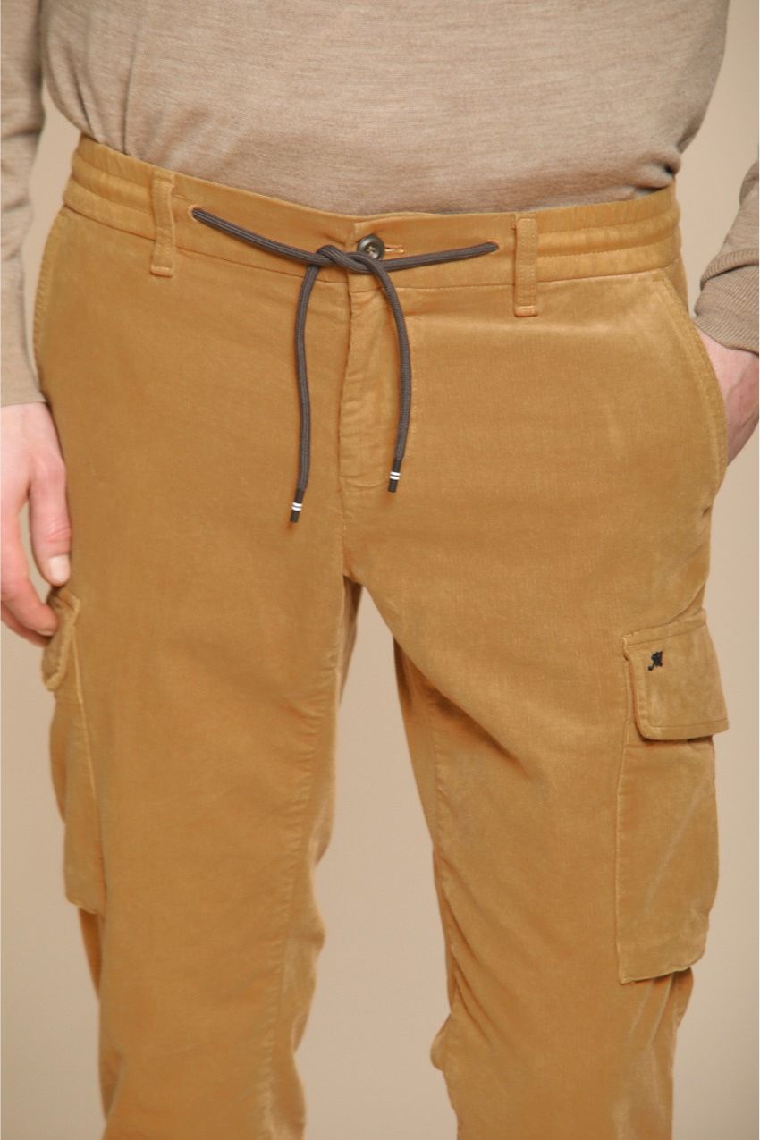 Chile Jogger men's cargo trousers in 1500-wale corduroy extra slim fit