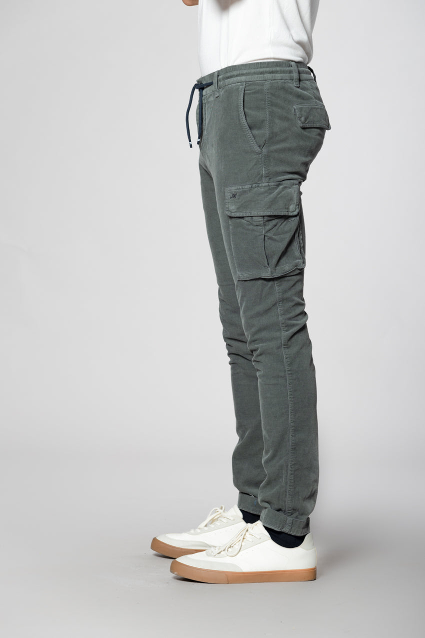 Chile Jogger pantalone cargo uomo in velluto 1500 righe extra slim fit