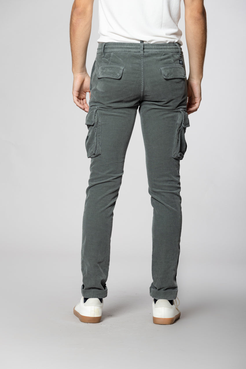 Chile Jogger pantalone cargo uomo in velluto 1500 righe extra slim fit