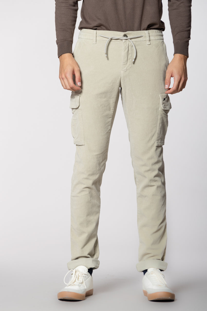 Chile Jogger men's cargo trousers in 1500-wale corduroy extra slim fit