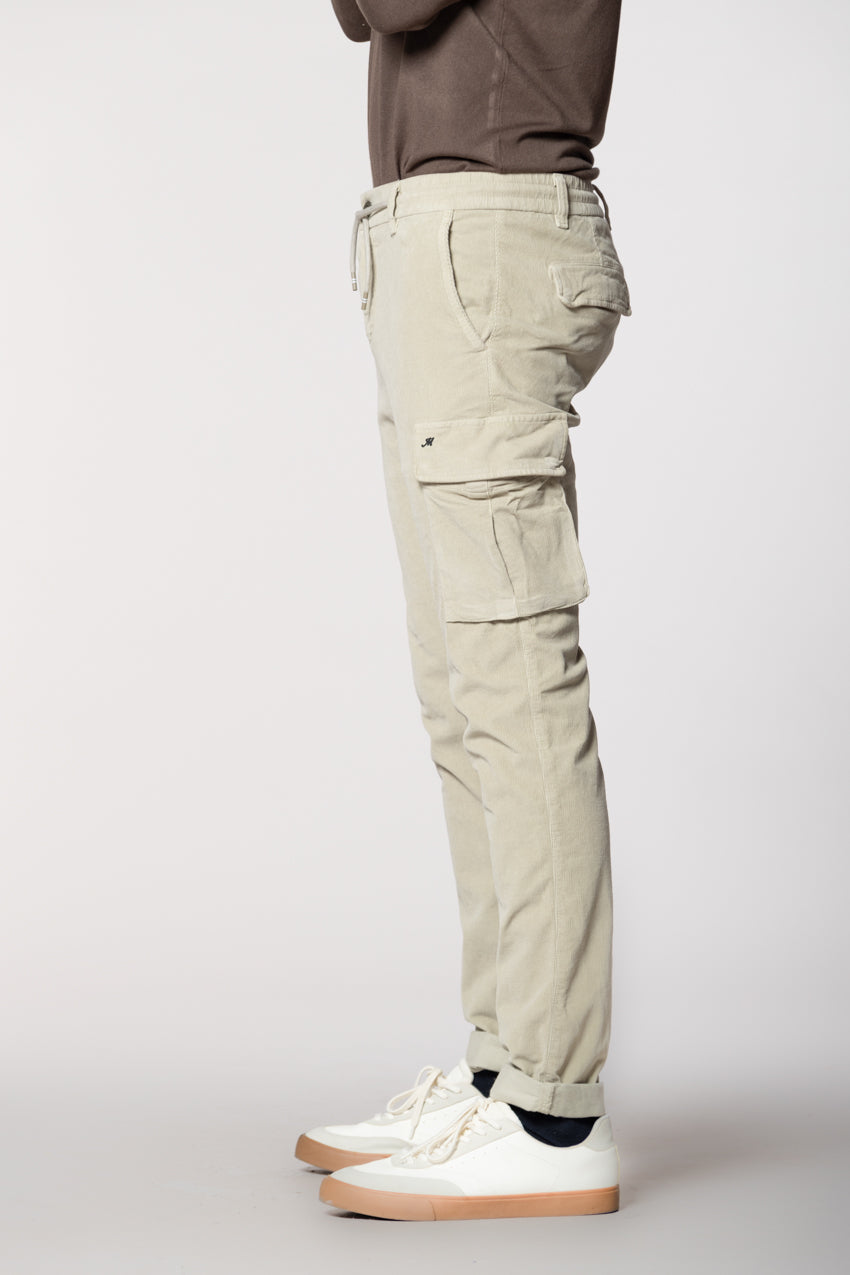 Chile Jogger pantalone cargo uomo in velluto 1500 righe extra slim fit