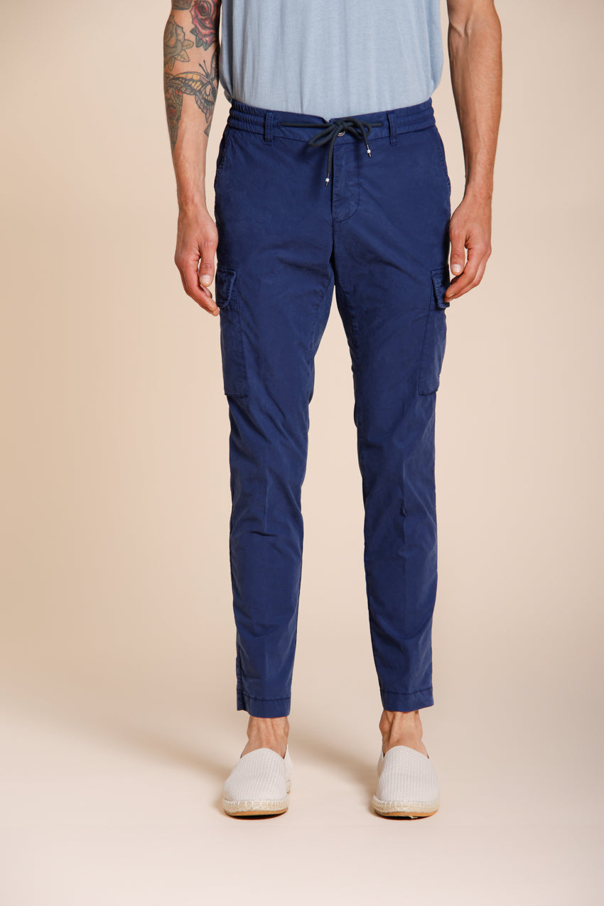 Chile Jogger men's cargo pants in lyocell and cotton parachute canvas extra slim fit