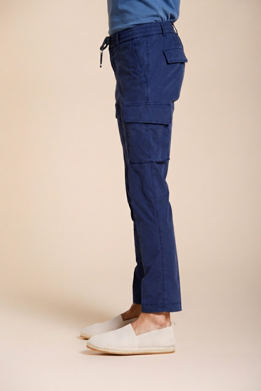 Chile Jogger pantalone cargo uomo in tela paracadute lyocell e cotone extra slim fit