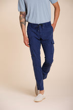 Chile Jogger men's cargo pants in lyocell and cotton parachute canvas extra slim fit