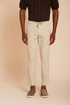 Chile Jogger pantalone cargo uomo in tela paracadute lyocell e cotone extra slim fit