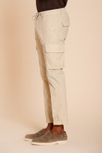 Chile Jogger pantalone cargo uomo in tela paracadute lyocell e cotone extra slim fit