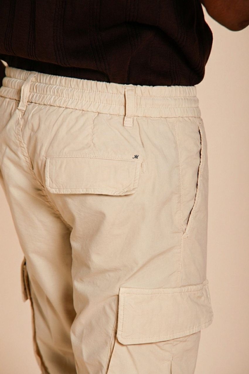 Chile Jogger men's cargo pants in lyocell and cotton parachute canvas extra slim fit