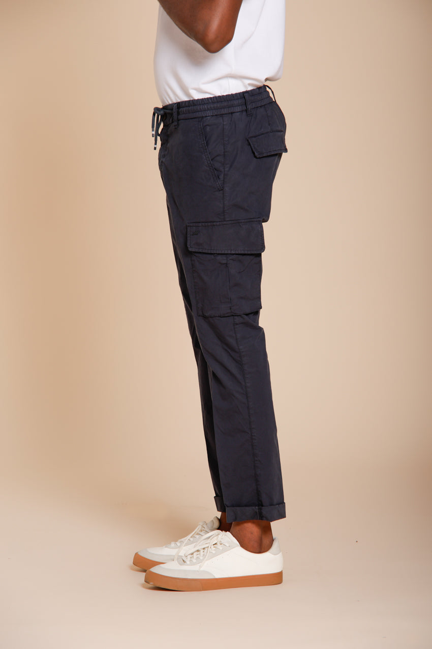 Chile Jogger men's cargo pants in lyocell and cotton parachute canvas extra slim fit