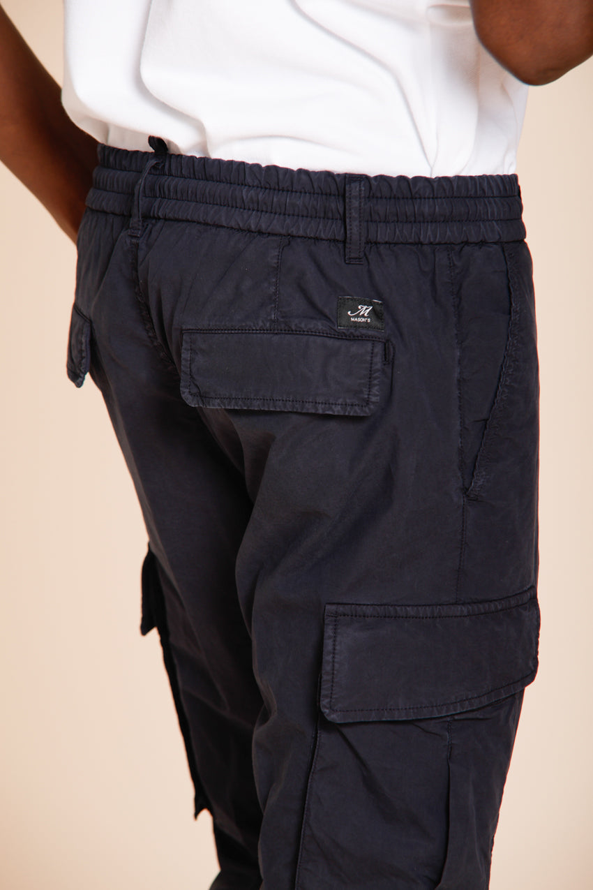 Chile Jogger men's cargo pants in lyocell and cotton parachute canvas extra slim fit