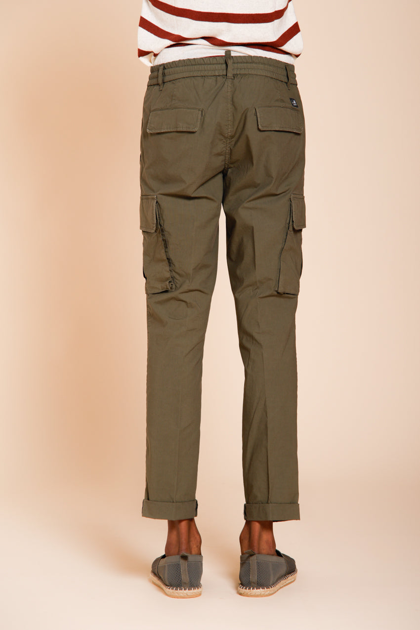 Chile Jogger men's cargo pants in lyocell and cotton parachute canvas extra slim fit