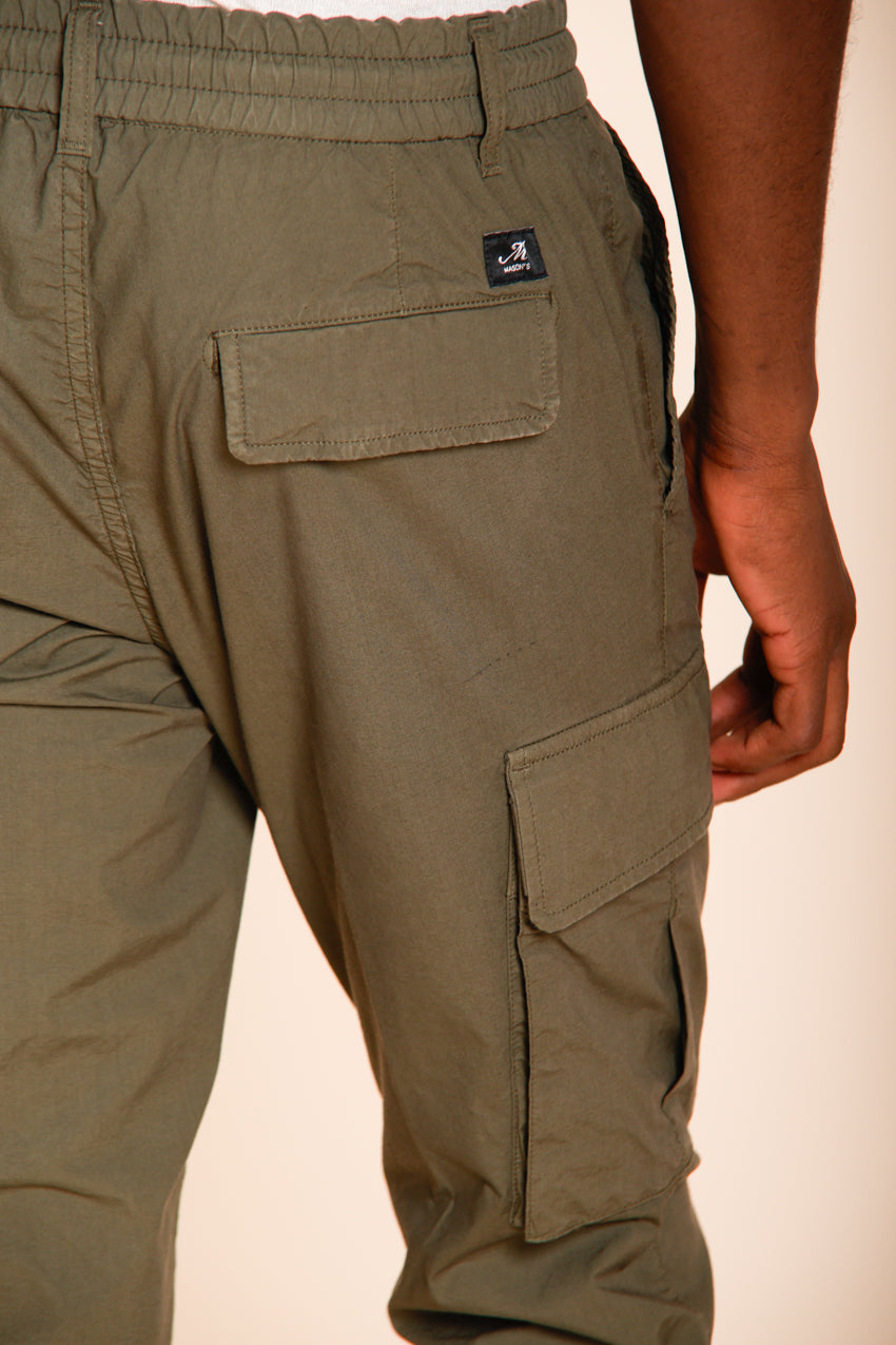 Chile Jogger men's cargo pants in lyocell and cotton parachute canvas extra slim fit
