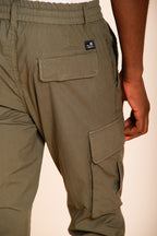Chile Jogger men's cargo pants in lyocell and cotton parachute canvas extra slim fit