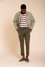 Chile Jogger men's cargo pants in lyocell and cotton parachute canvas extra slim fit